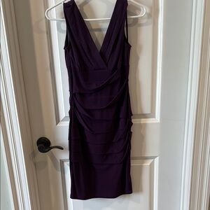 Valerie Bertinelli Size 4 Deep Purple Sleeveless Elegant Dress
